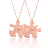 Silver Rose Personalized Puzzle Name Necklace